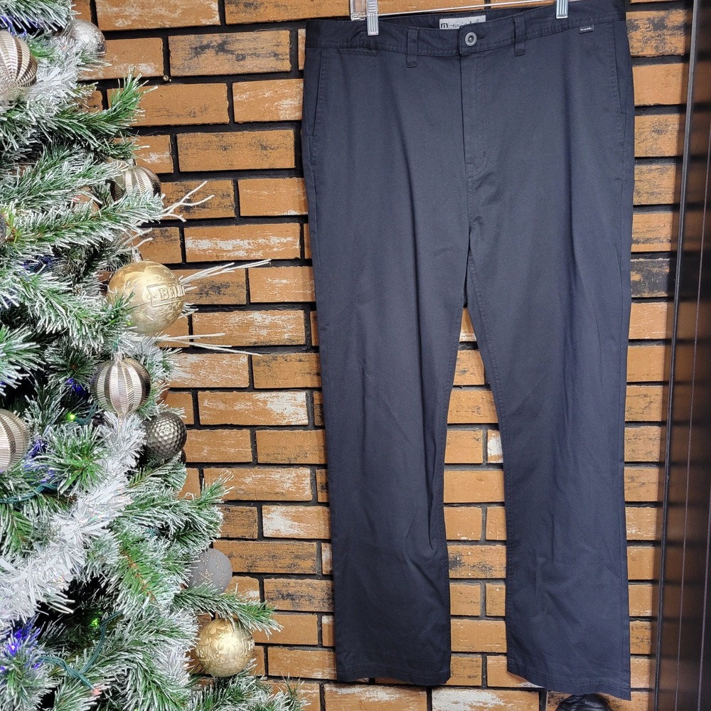 Travis Mathew Open To Close Tech Chino Pants Mens 40x32 Black Golf‎ Athletic